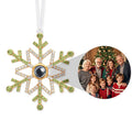 Personalized Green Snowflake Photo Ornament Custom Christmas Tree Decoration Projection Ornaments Christmas Gifts for Him
