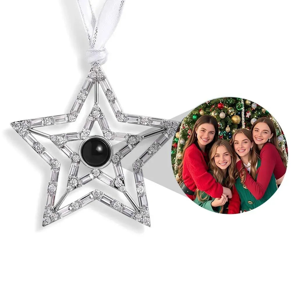 Personalized Projection Ornament Custom Photo Angel Christmas Ornament Gifts Christmas Tree Decoration