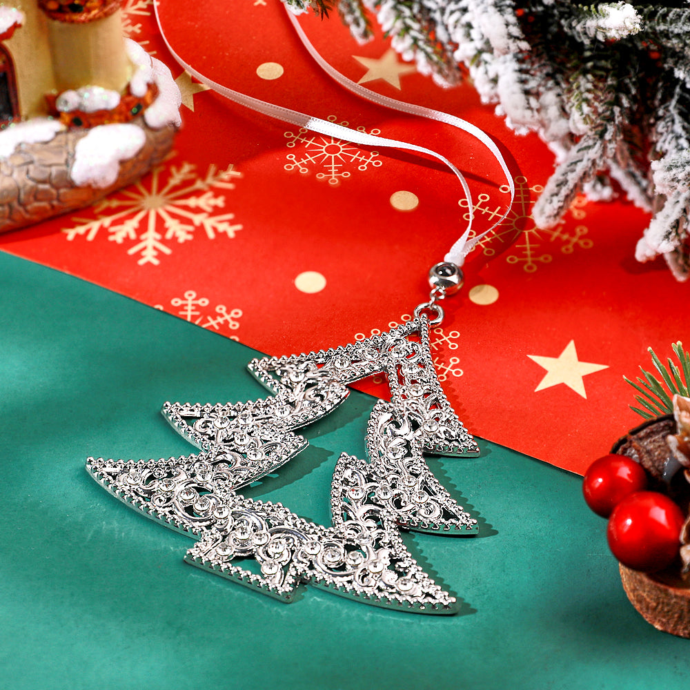 Personalized Christmas Projection Ornaments Elk Shape for Christmas Tree Custom Photo Ornaments Christmas Gifts For Family For Lover