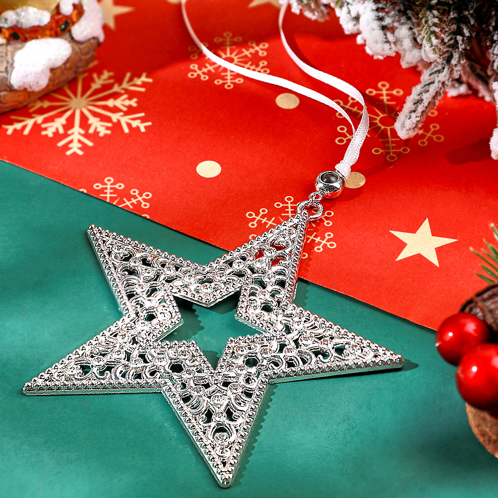 Personalized Christmas Projection Ornaments Elk Shape for Christmas Tree Custom Photo Ornaments Christmas Gifts For Family For Lover