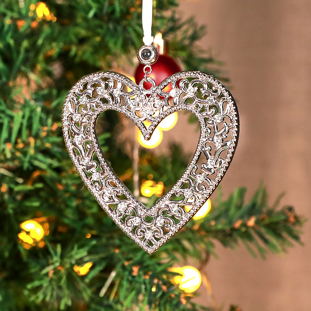 Personalized Christmas Projection Ornaments Elk Shape for Christmas Tree Custom Photo Ornaments Christmas Gifts For Family For Lover