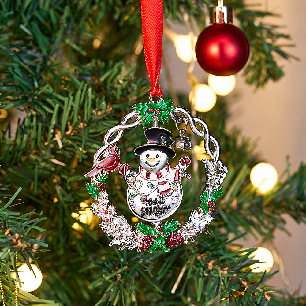 Personalized Photo Projection Ornaments Spinning Snowman 2024 Christmas Gifts