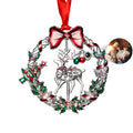 Personalized Photo Projection Ornaments Rotating Elk Shape 2024 Christmas Gifts