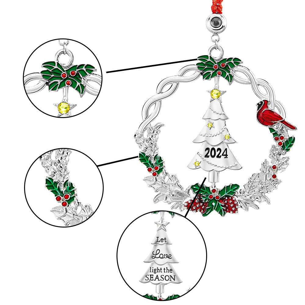 Personalized Photo Projection Ornaments Rotating Christmas Tree 2024 Christmas Gifts