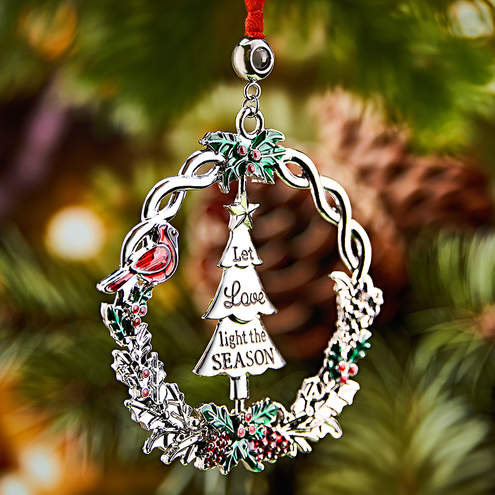 Personalized Photo Projection Ornaments Rotating Christmas Tree 2024 Christmas Gifts