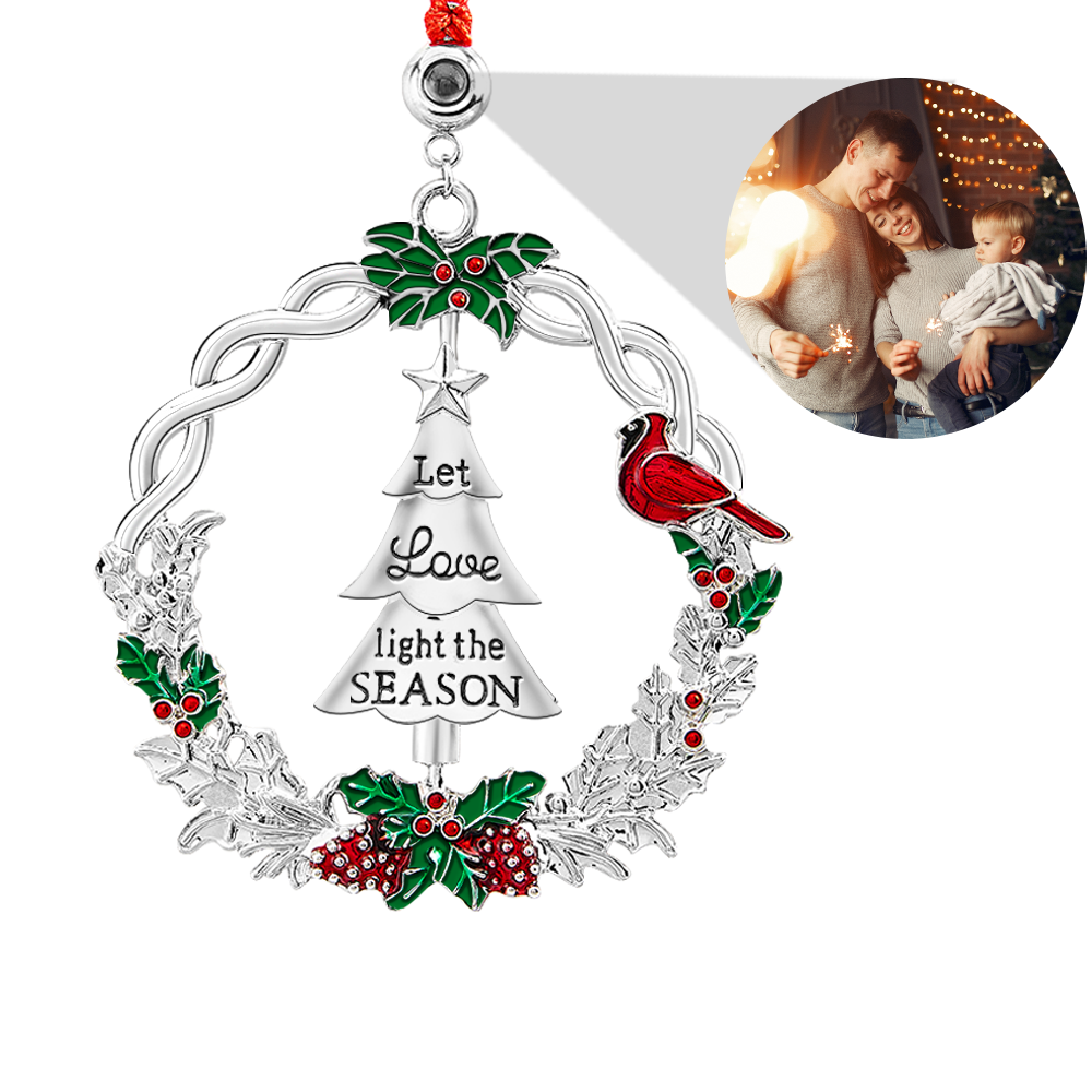 Personalized Photo Projection Ornaments Rotating Christmas Tree 2024 Christmas Gifts