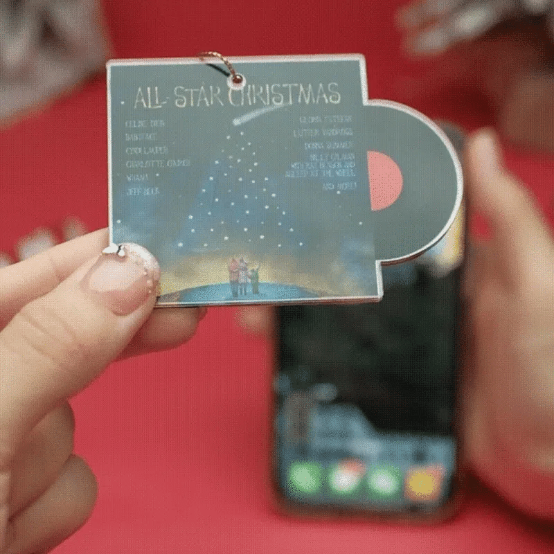 Personalized NFC Keychain Custom Mini Album CD Keychain with Fully Custom Photos+Song Play Your Favorite Spotify Song Instantly Personalized Music Gift Music Lover Keychain CD Album