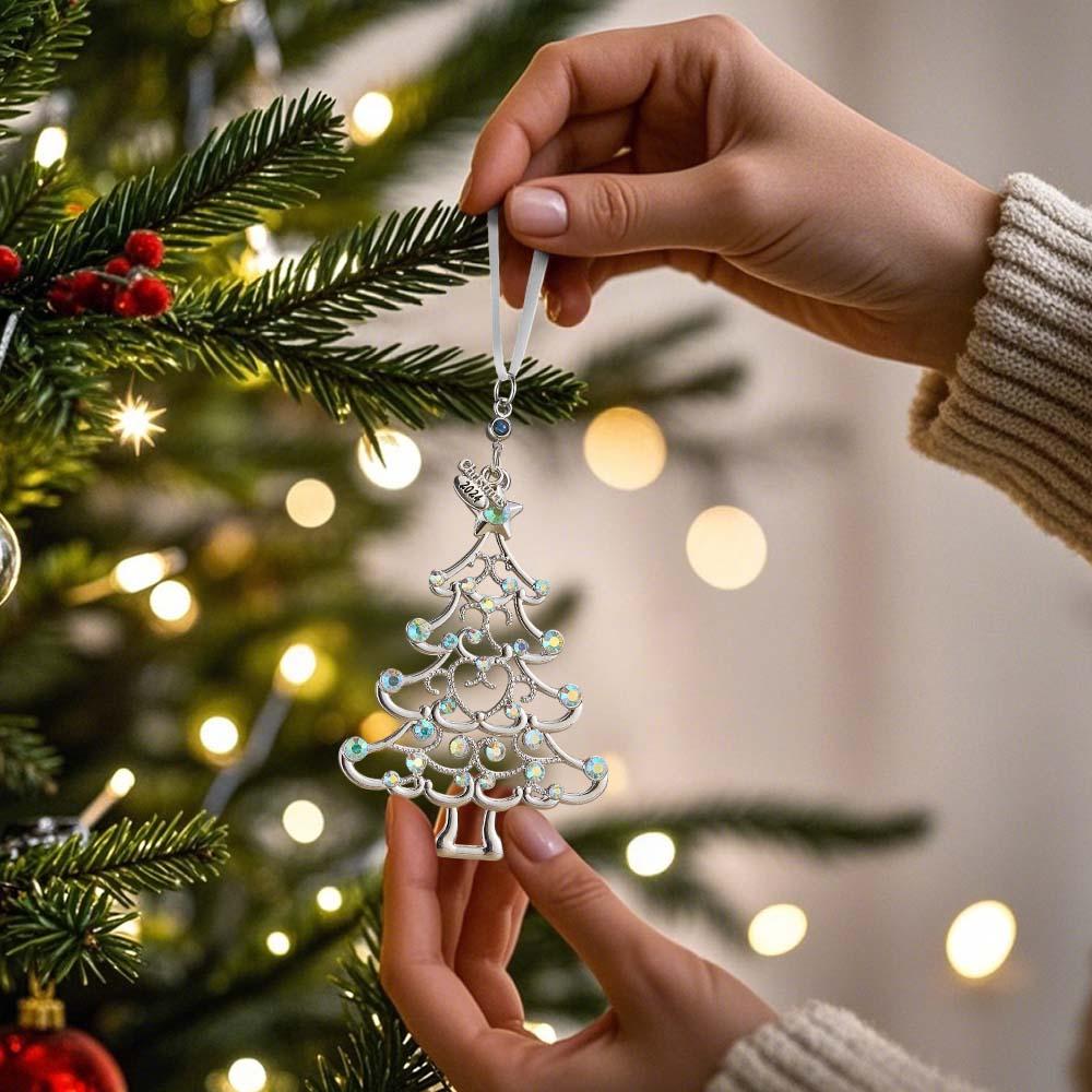 Personalized Photo Projection Ornaments Colorful Diamond Christmas Tree Ornaments Christmas Gifts