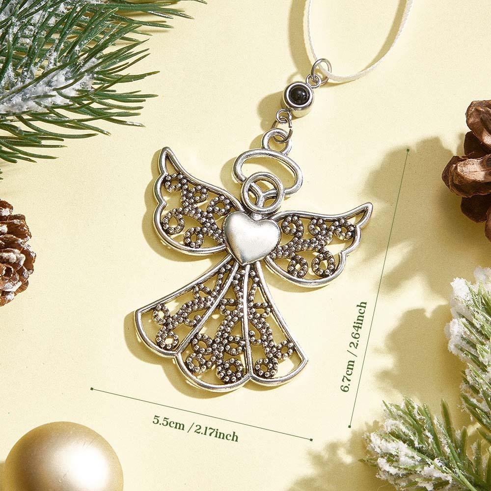 Personalized Photo Projection Ornaments Angel Ornaments Christmas Tree Ornaments Christmas Gifts