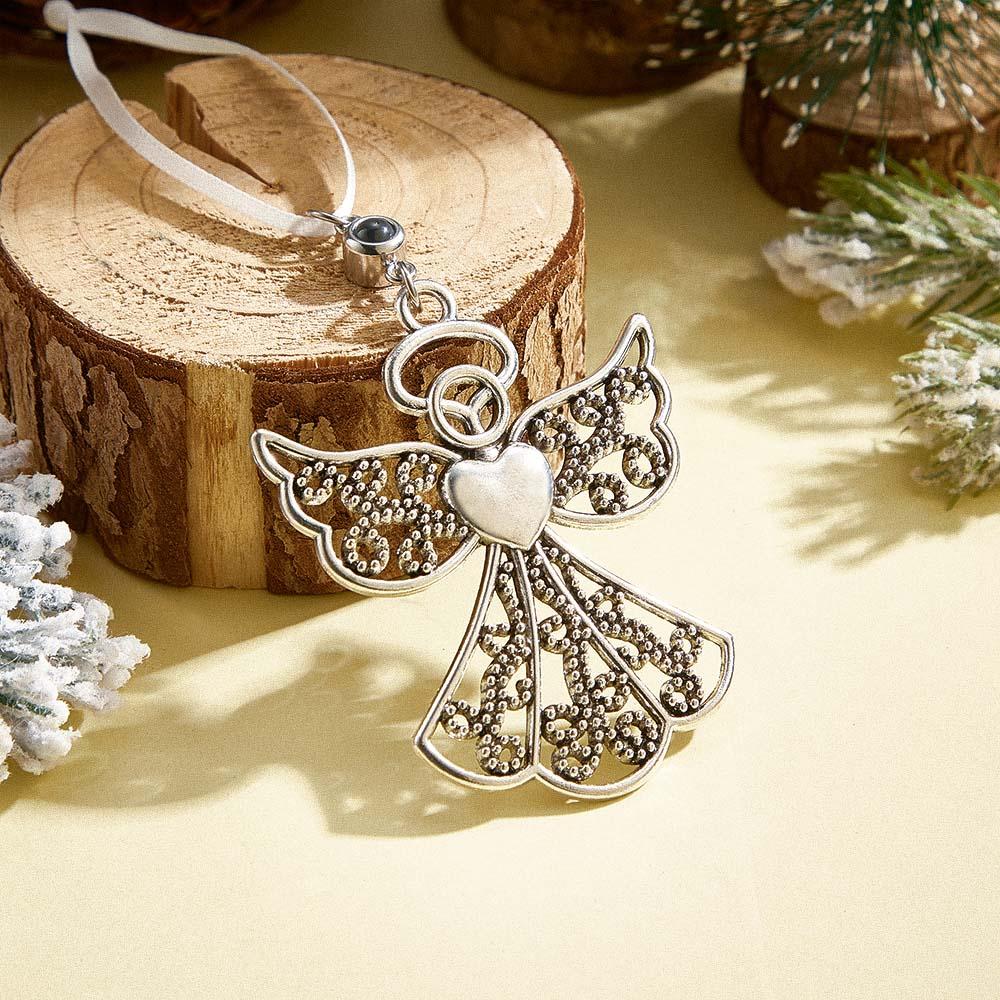 Personalized Photo Projection Ornaments Angel Ornaments Christmas Tree Ornaments Christmas Gifts
