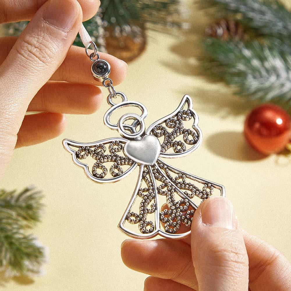Personalized Photo Projection Ornaments Angel Ornaments Christmas Tree Ornaments Christmas Gifts