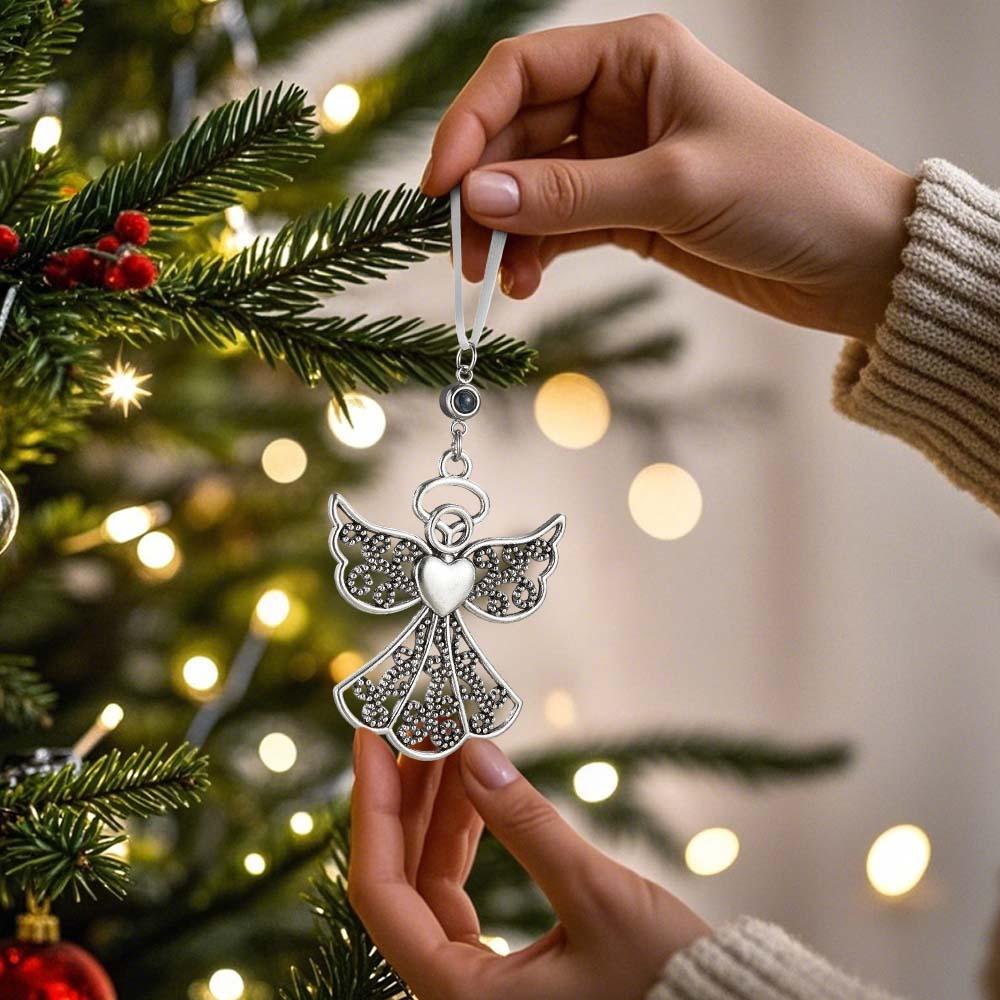 Personalized Photo Projection Ornaments Angel Ornaments Christmas Tree Ornaments Christmas Gifts