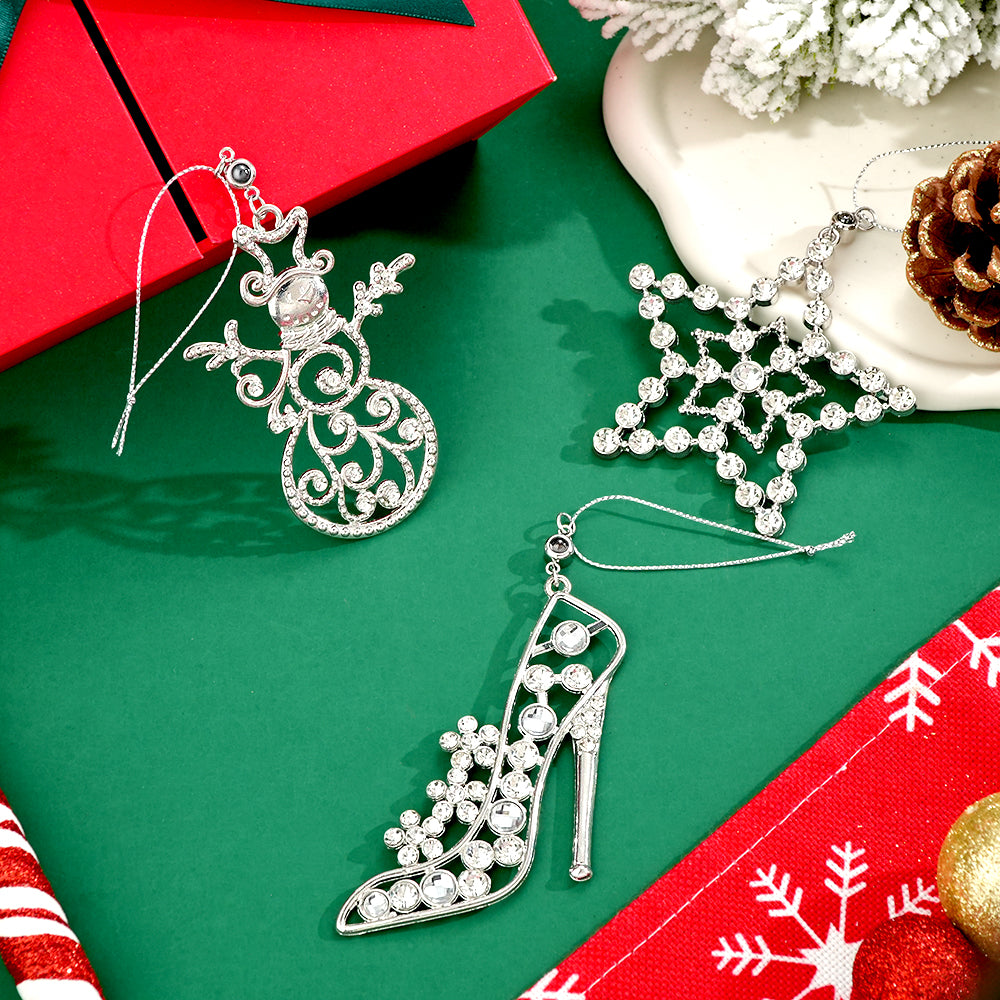 Personalized Photo Projection Ornaments Star Ornament Christmas Tree Ornaments Christmas Gifts