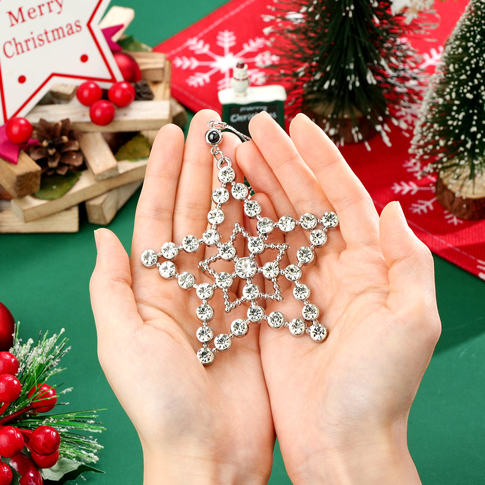 Personalized Photo Projection Ornaments Snowman Ornament Christmas Tree Ornaments Christmas Gifts