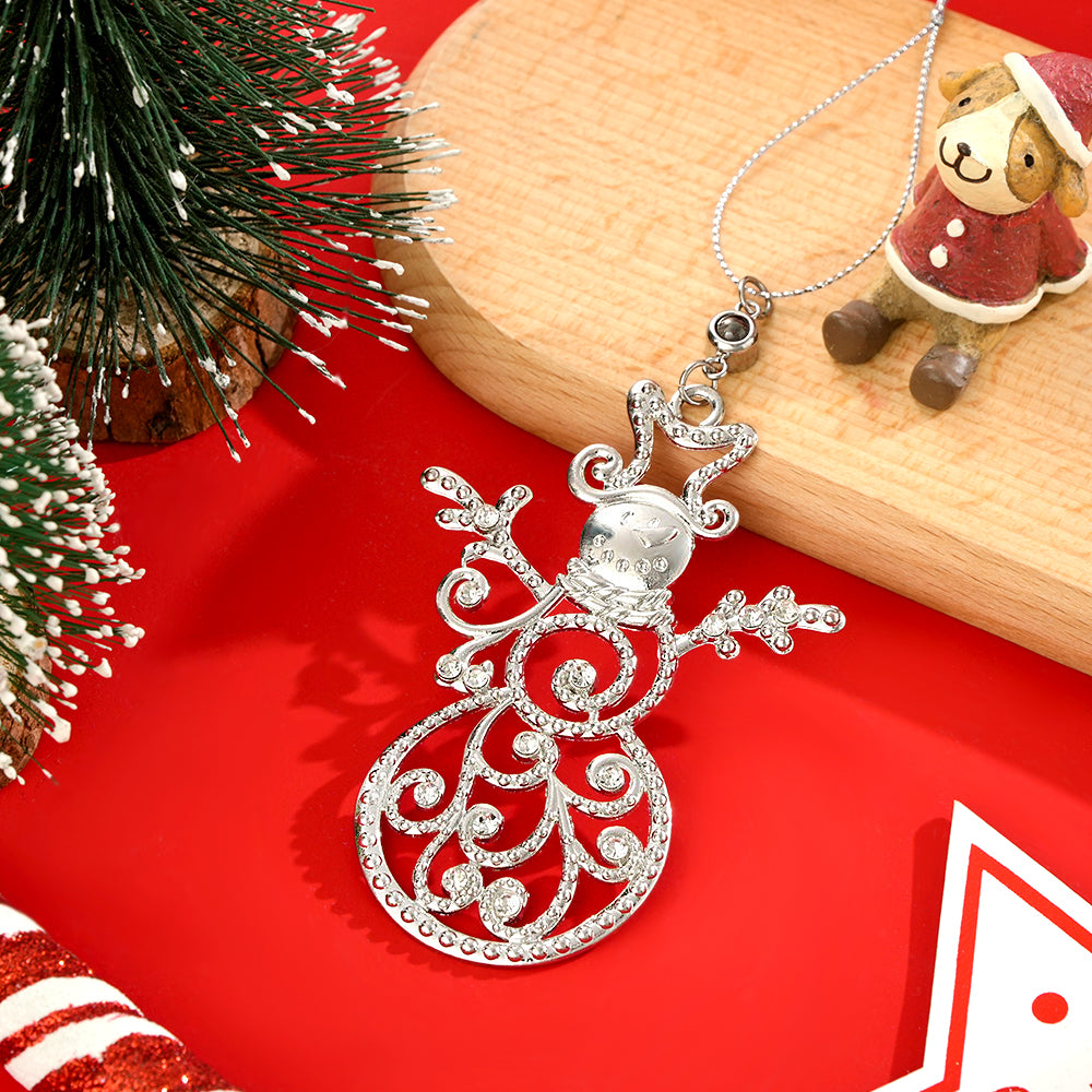 Personalized Photo Projection Ornaments Snowman Ornament Christmas Tree Ornaments Christmas Gifts