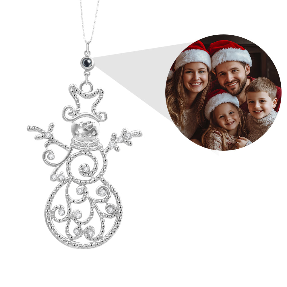 Personalized Photo Projection Ornaments Snowman Ornament Christmas Tree Ornaments Christmas Gifts