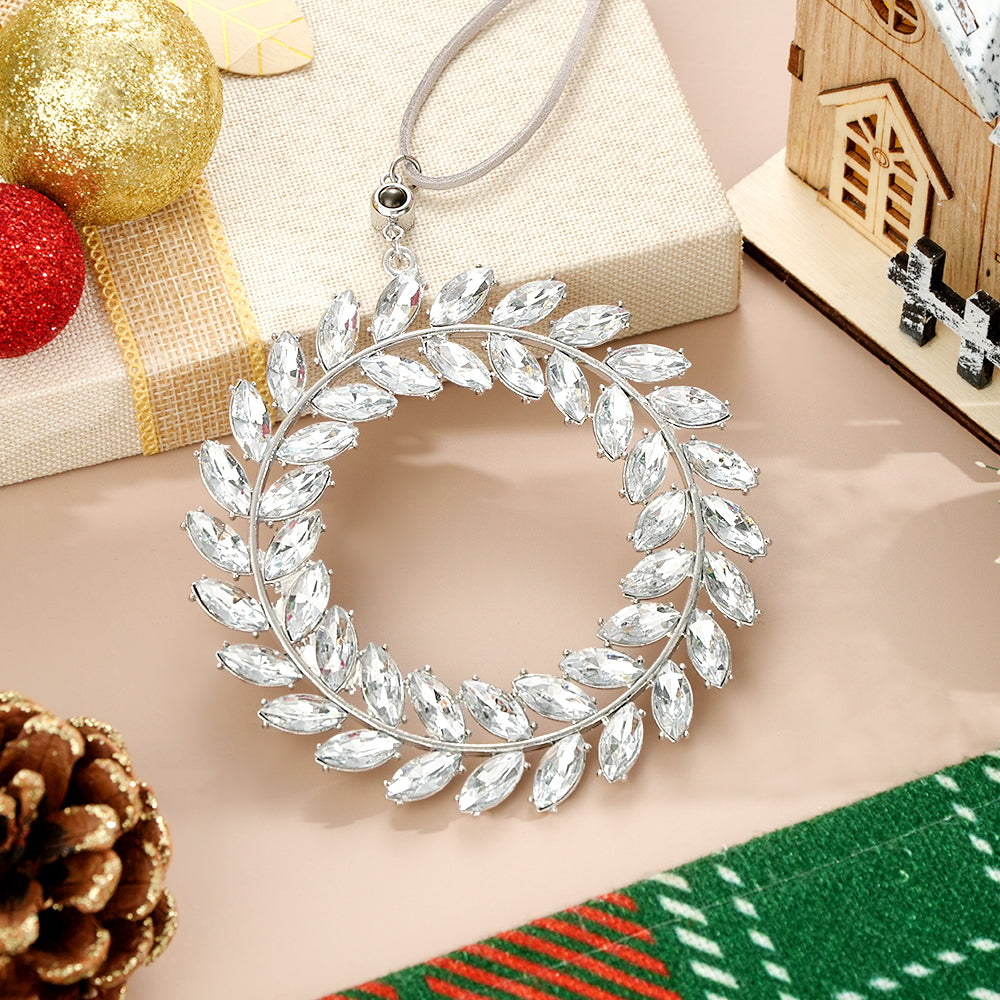 Personalized Photo Wreath Projection Ornaments Christmas Tree Decoration Ornaments for Christmas Gifts