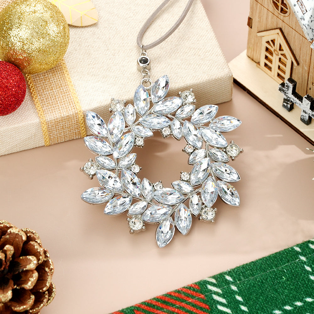 Personalized Photo Wreath Projection Ornaments Christmas Tree Decoration Ornaments for Christmas Gifts