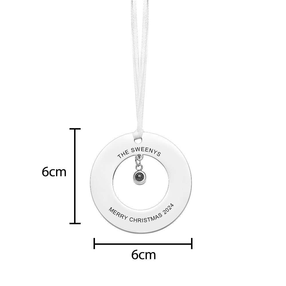 Personalized Photo Projection Ornaments Ring Ornament Christmas Tree Ornaments Christmas Gifts