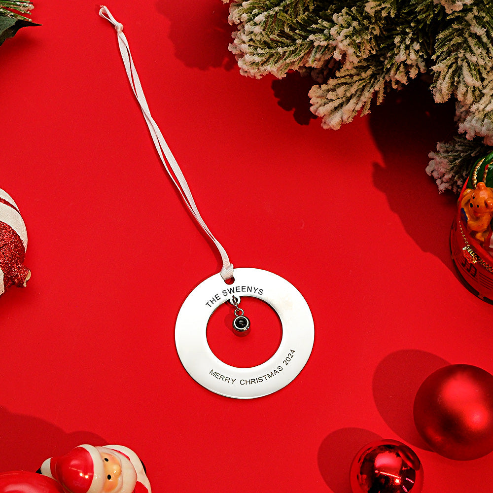 Personalized Photo Projection Ornaments Ring Ornament Christmas Tree Ornaments Christmas Gifts