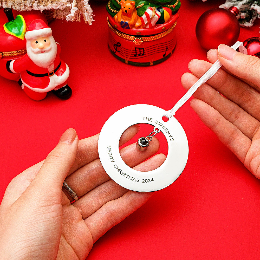 Personalized Photo Projection Ornaments Ring Ornament Christmas Tree Ornaments Christmas Gifts
