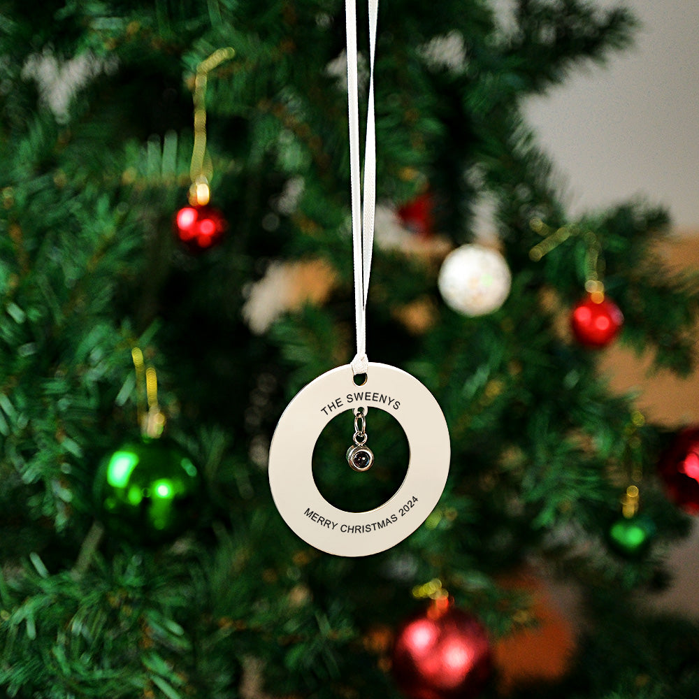 Personalized Photo Projection Ornaments Ring Ornament Christmas Tree Ornaments Christmas Gifts