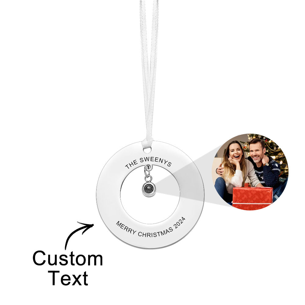 Personalized Photo Projection Ornaments Ring Ornament Christmas Tree Ornaments Christmas Gifts