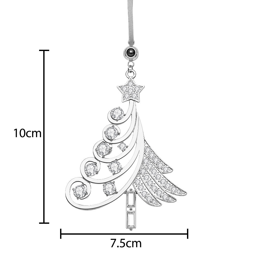 Personalized Photo Projection Ornaments Colorful Christmas Tree Diamond Ornament Christmas Gifts