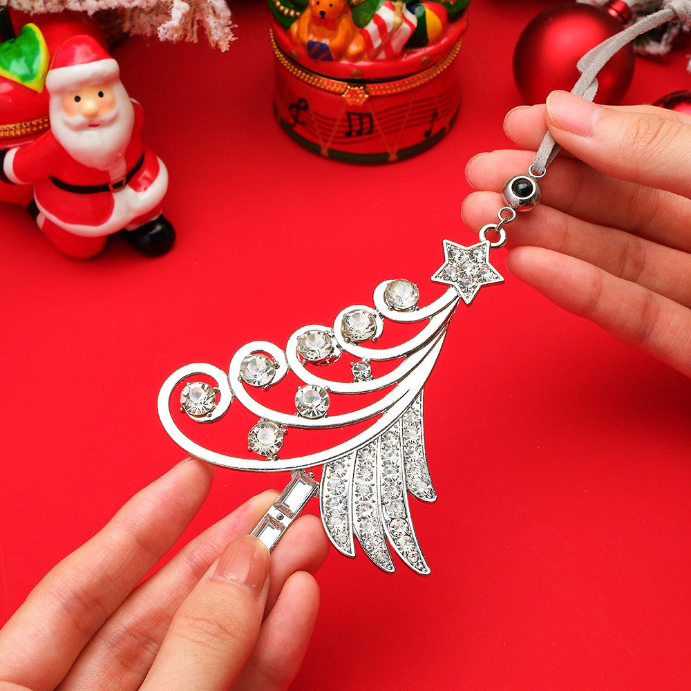 Personalized Photo Projection Ornaments Colorful Christmas Tree Diamond Ornament Christmas Gifts