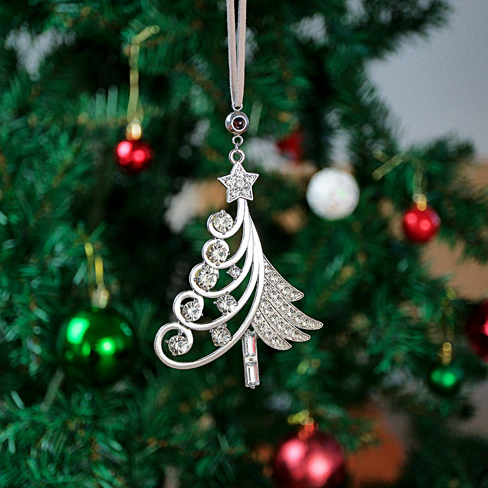 Personalized Photo Projection Ornaments Colorful Christmas Tree Diamond Ornament Christmas Gifts