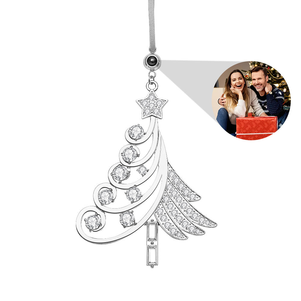 Personalized Photo Projection Ornaments Colorful Christmas Tree Diamond Ornament Christmas Gifts