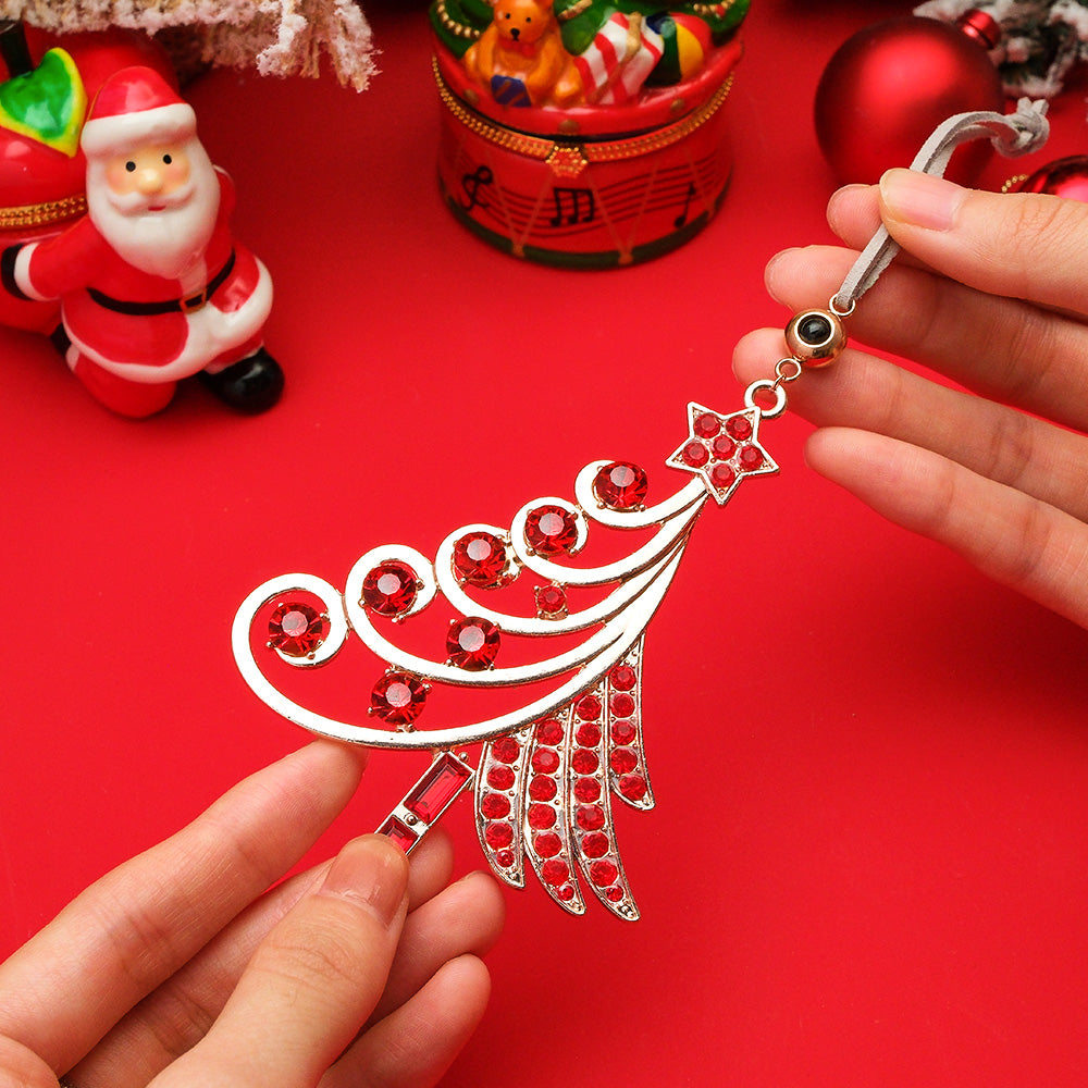 Personalized Photo Projection Ornaments Colorful Christmas Tree Diamond Ornament Christmas Gifts