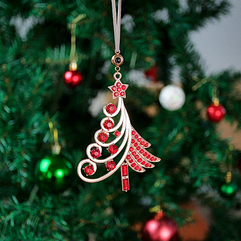 Personalized Photo Projection Ornaments Colorful Christmas Tree Diamond Ornament Christmas Gifts