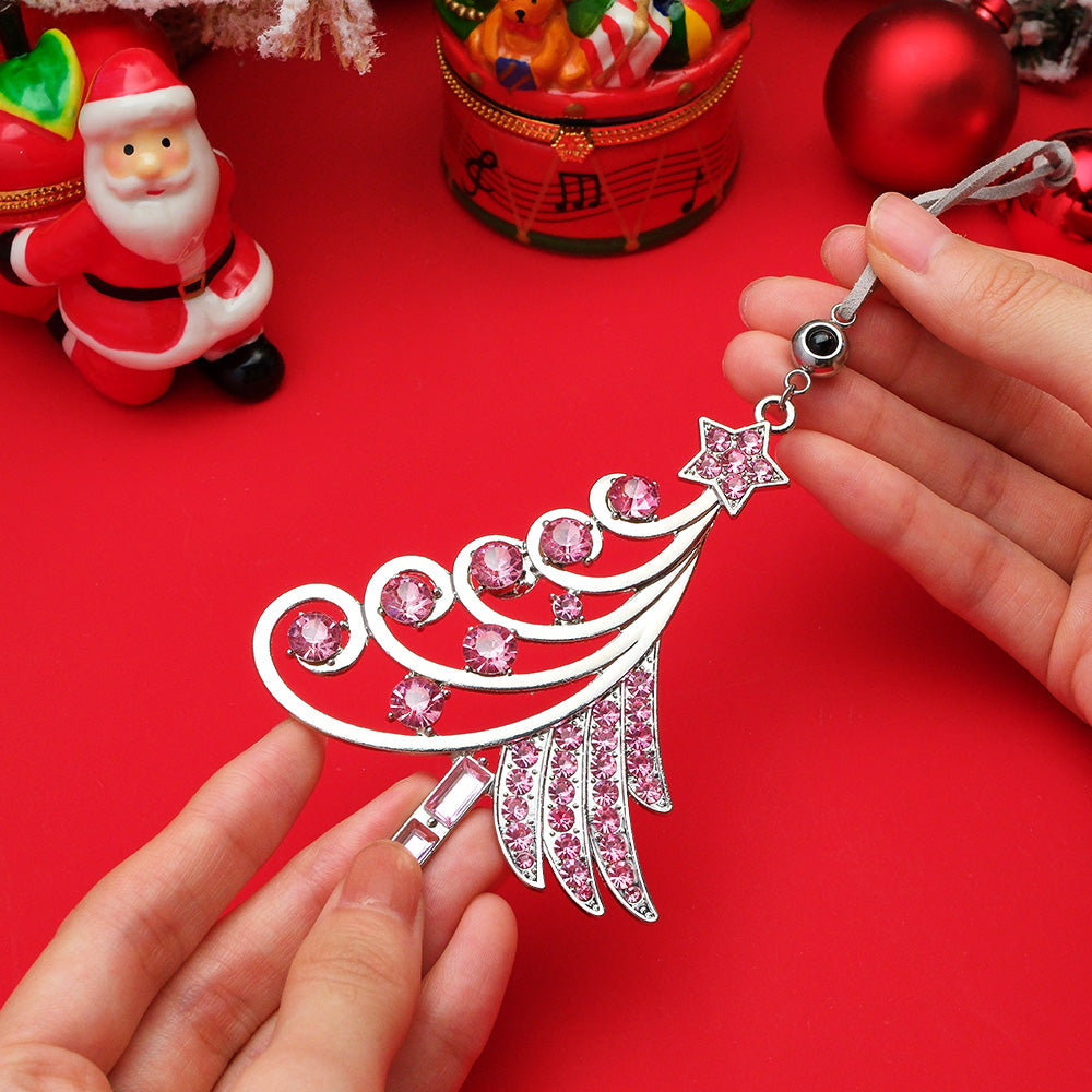 Personalized Photo Projection Ornaments Colorful Christmas Tree Diamond Ornament Christmas Gifts