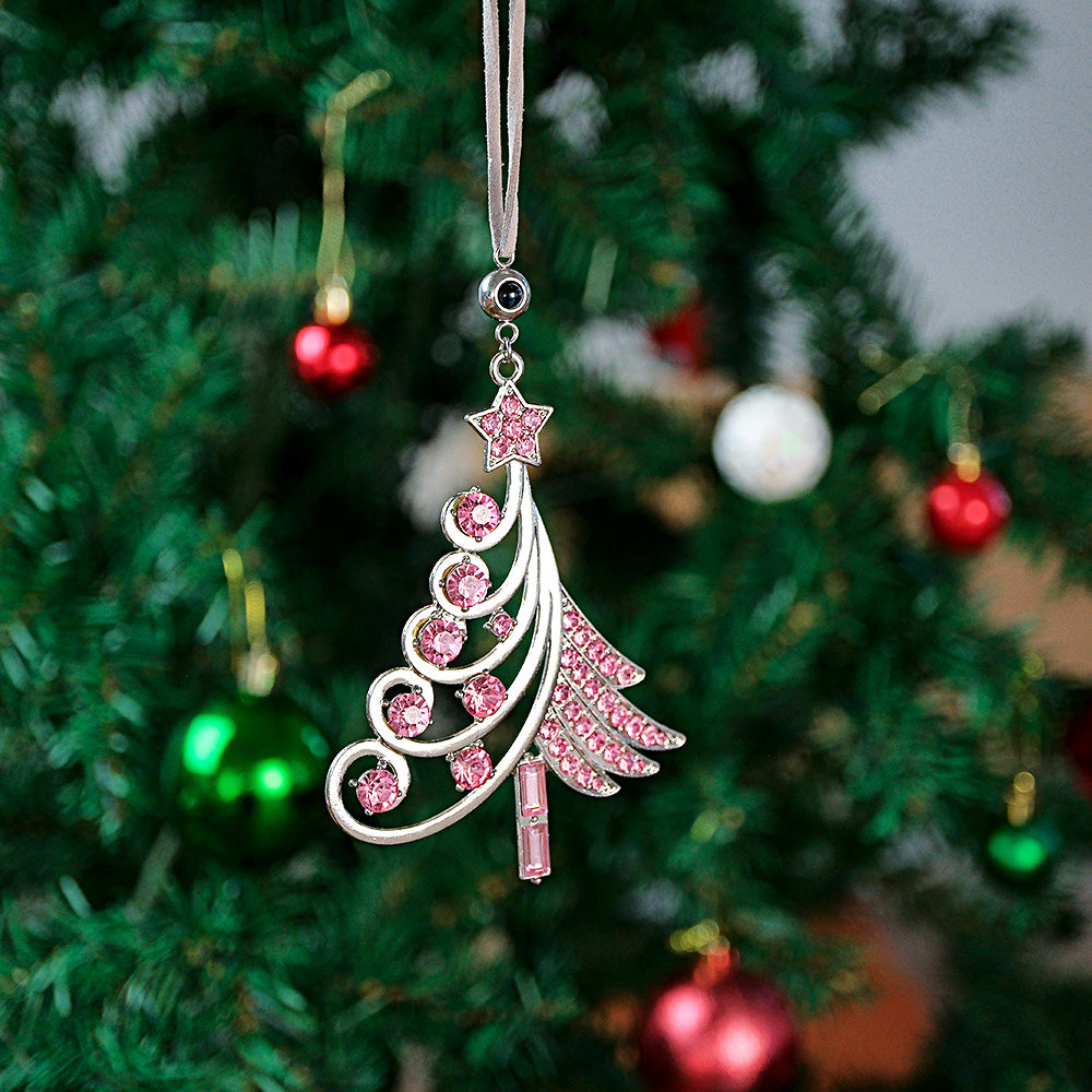 Personalized Photo Projection Ornaments Colorful Christmas Tree Diamond Ornament Christmas Gifts