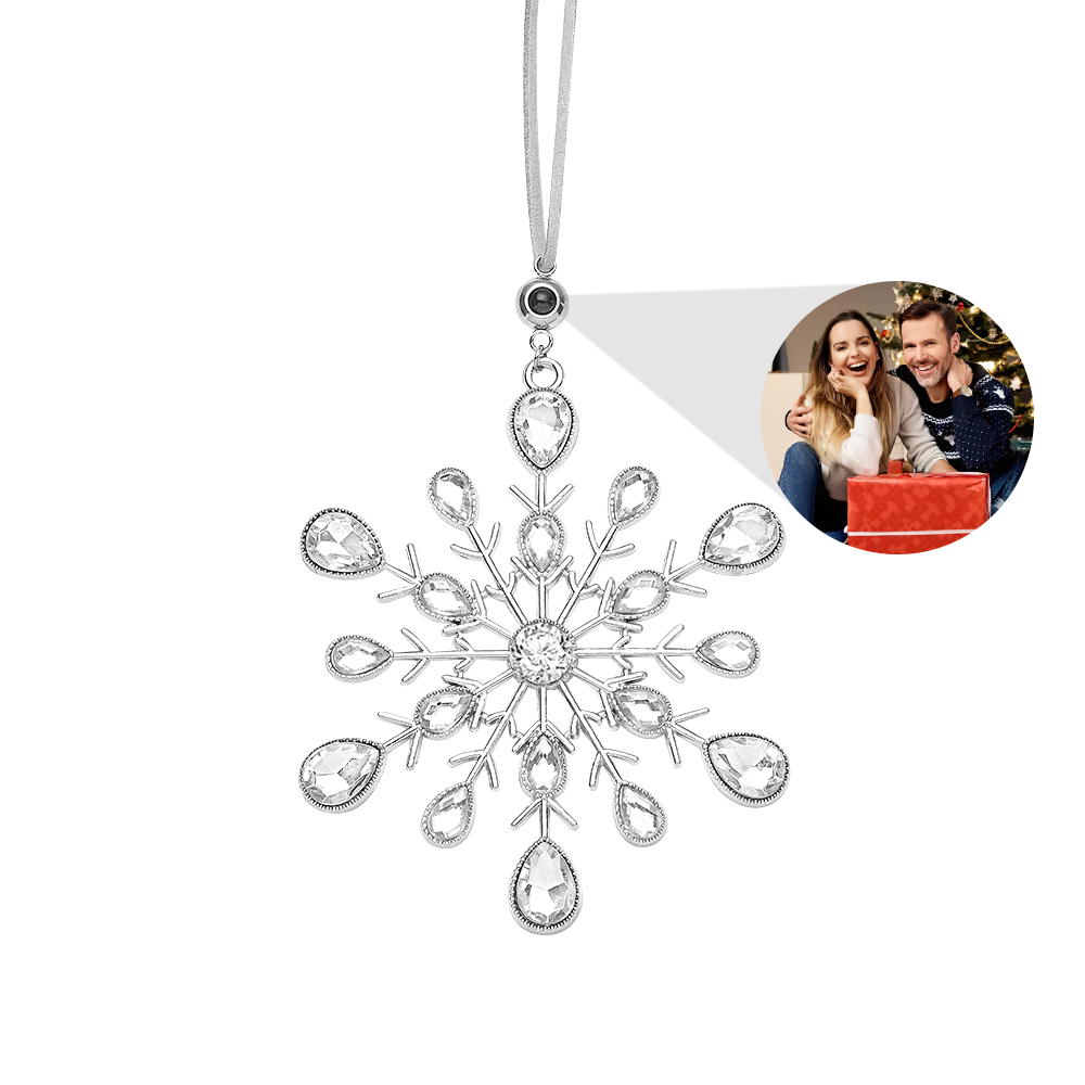 Personalized Photo Projection Ornaments Snowflake Ornament Christmas Tree Ornaments Christmas Gifts