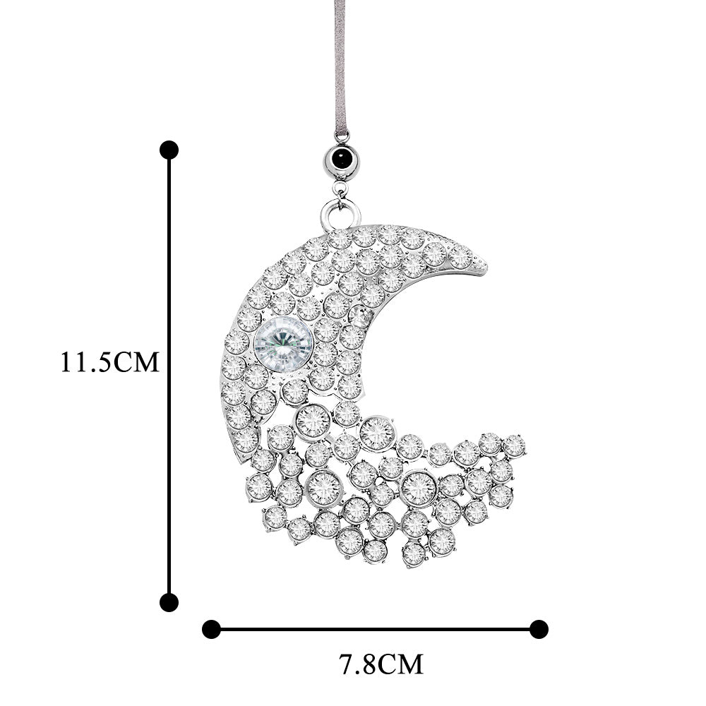 Personalized Photo Projection Ornaments Sun Moon Circle Style Ornaments Christmas Pendants Tree Decoration Ornaments for Christmas Gifts