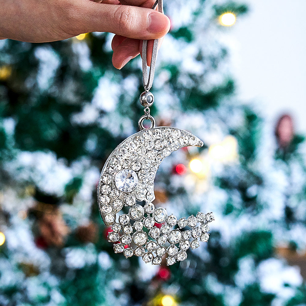 Personalized Photo Projection Ornaments Sun Moon Circle Style Ornaments Christmas Pendants Tree Decoration Ornaments for Christmas Gifts