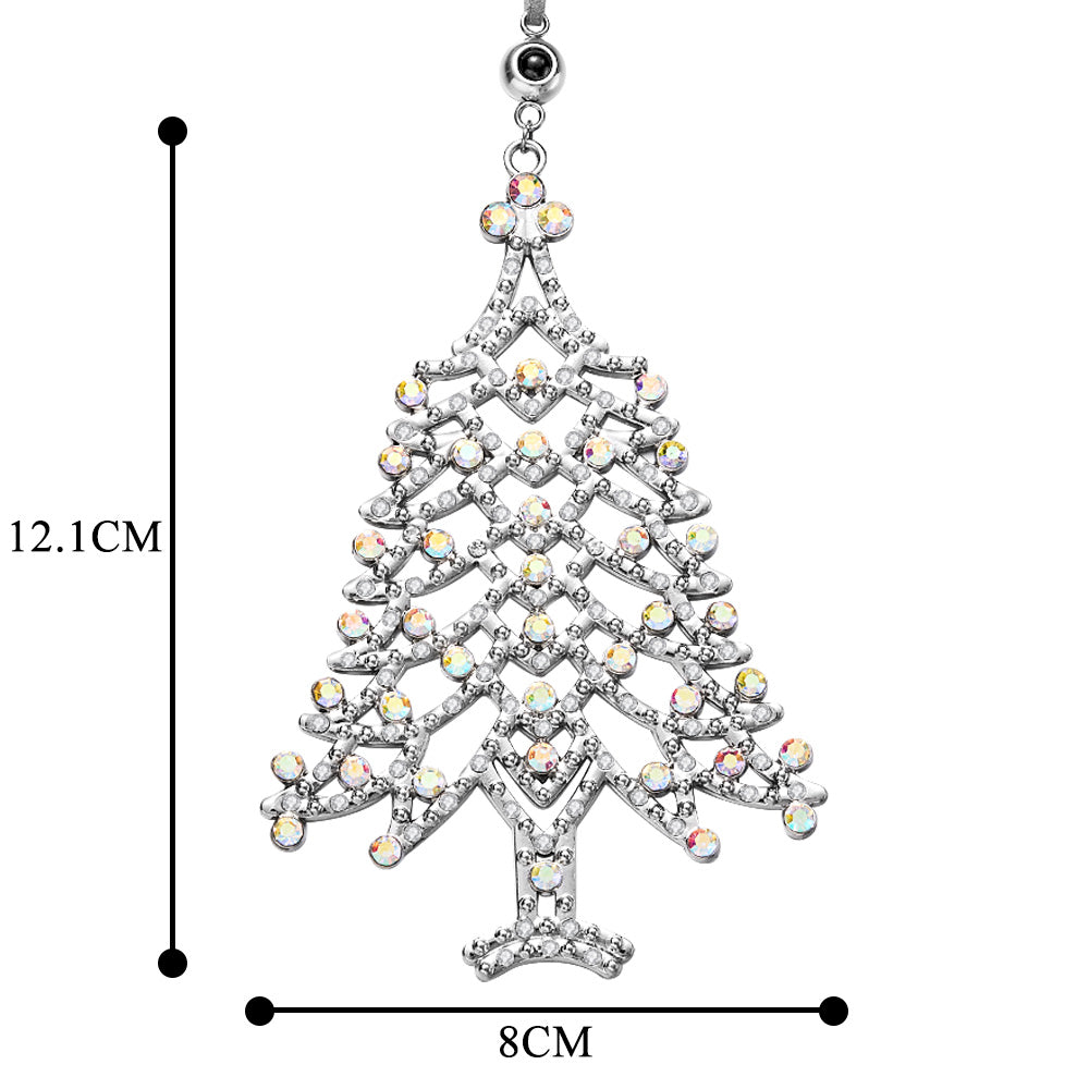Personalized Photo Projection Ornaments Metal Christmas Tree Decoration Ornaments for Christmas Gifts