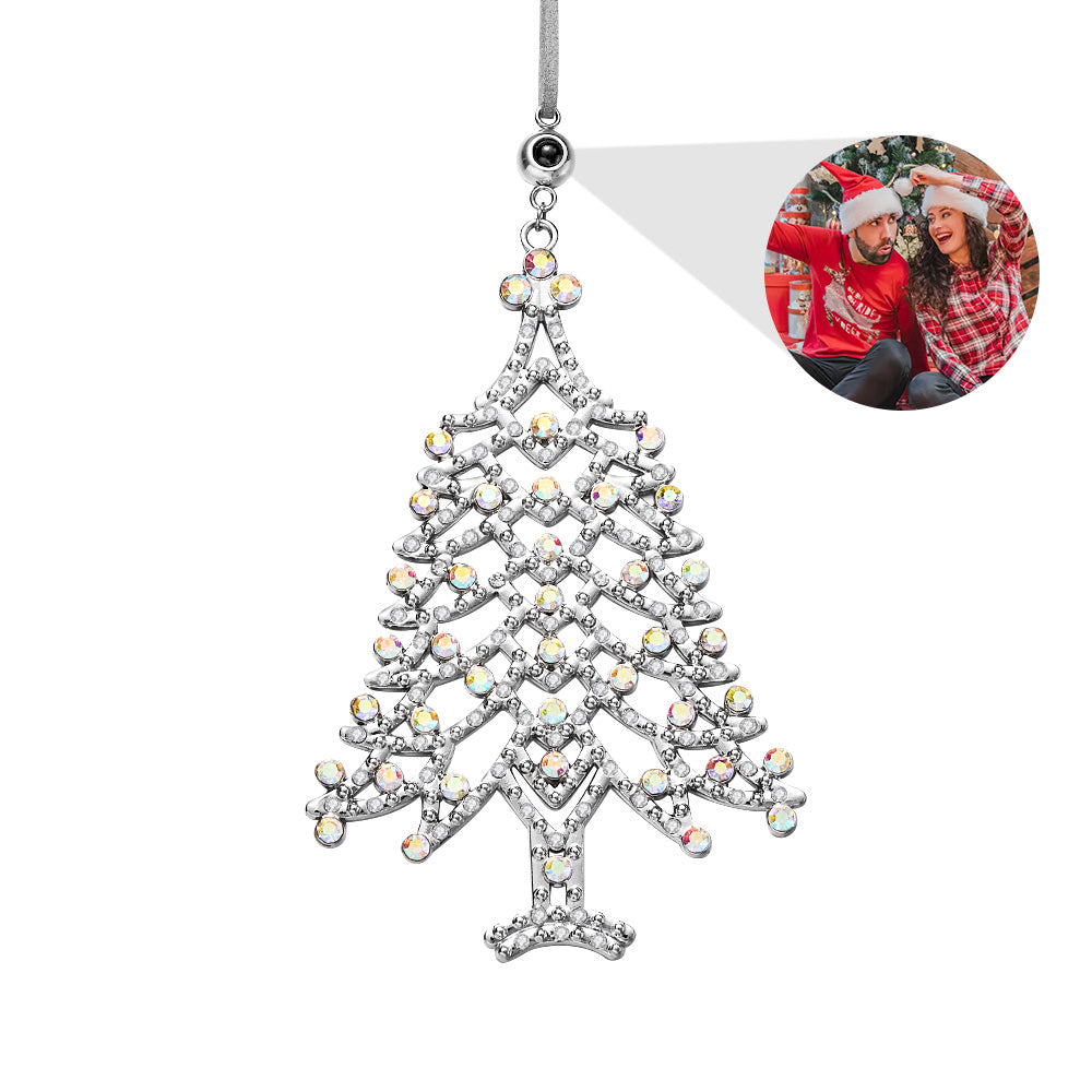 Personalized Photo Projection Ornaments Metal Christmas Tree Decoration Ornaments for Christmas Gifts