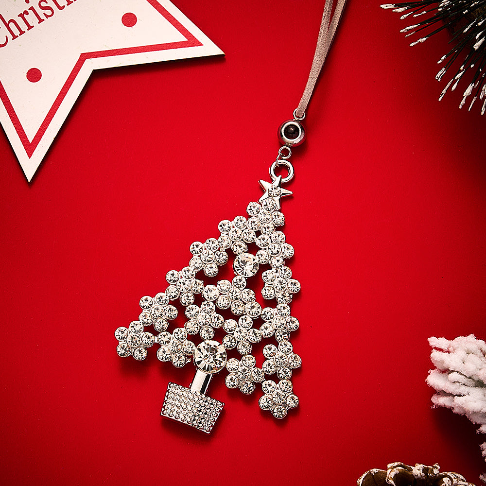 Personalized Photo Projection Ornaments Metal Christmas Tree Decoration Ornaments for Christmas Gifts