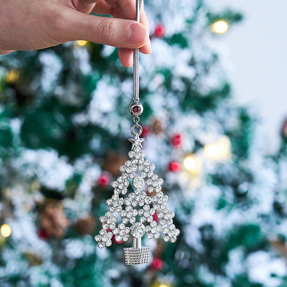 Personalized Photo Projection Ornaments Metal Christmas Tree Decoration Ornaments for Christmas Gifts