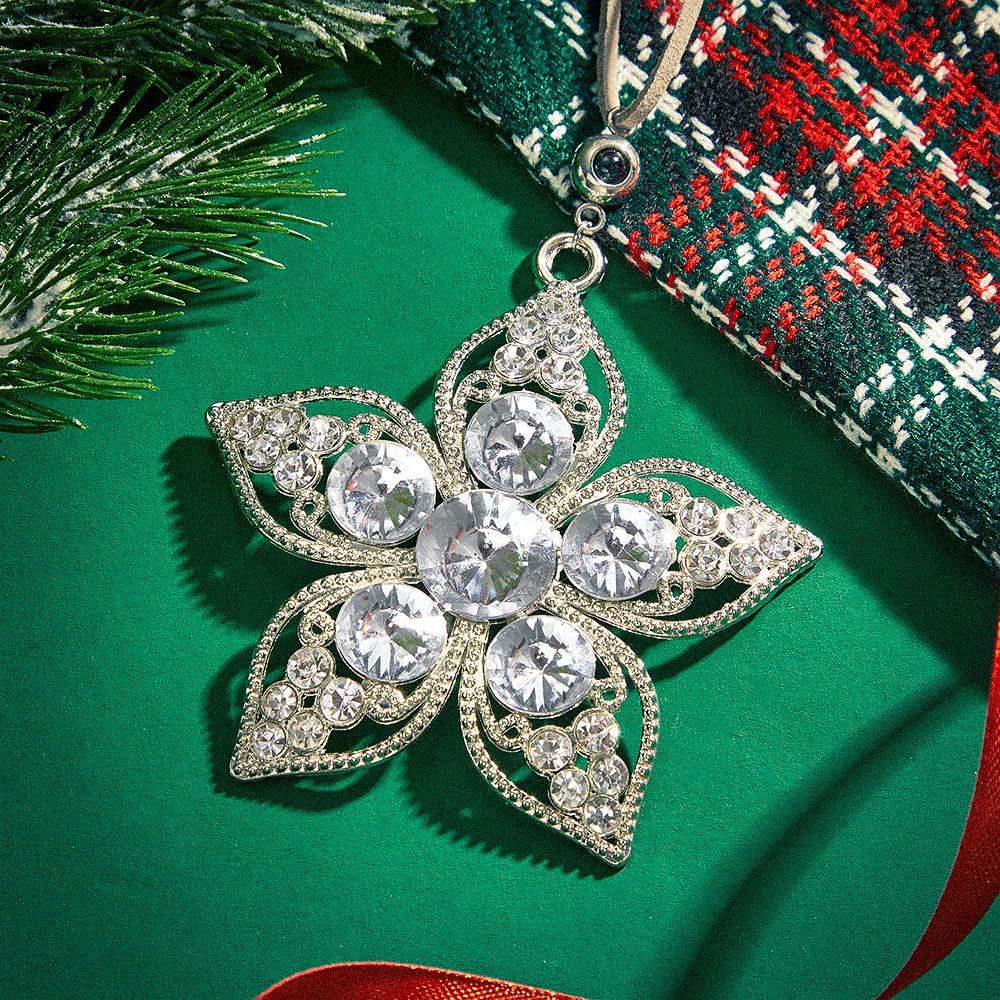 Personalized Photo Projection Ornaments Flower Ornaments Christmas Gifts For Family