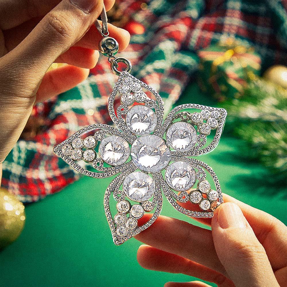 Personalized Photo Projection Ornaments Flower Ornaments Christmas Gifts For Family