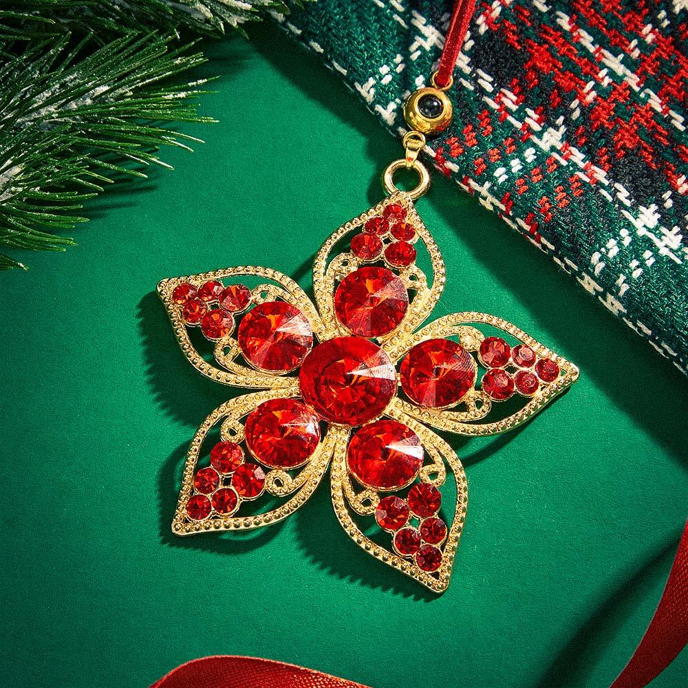 Personalized Photo Projection Ornaments Flower Ornaments Christmas Gifts For Family