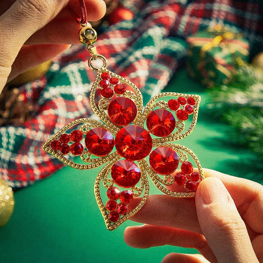 Personalized Photo Projection Ornaments Flower Ornaments Christmas Gifts For Family