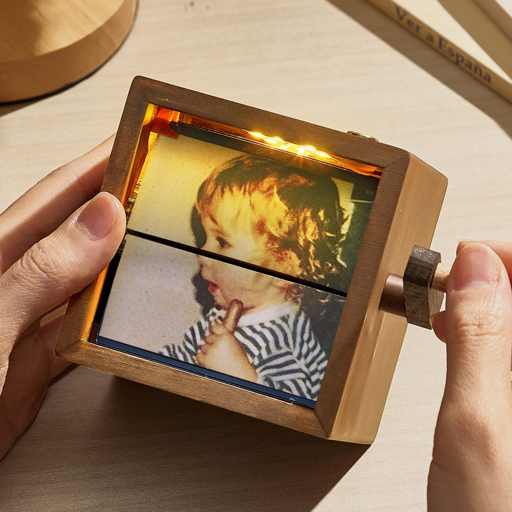 Custom Calendar Photo Flipbook Frame Animation Machine Mechanical Hand-cranked Flipbook Box Photo Album Mother's Day Gifts