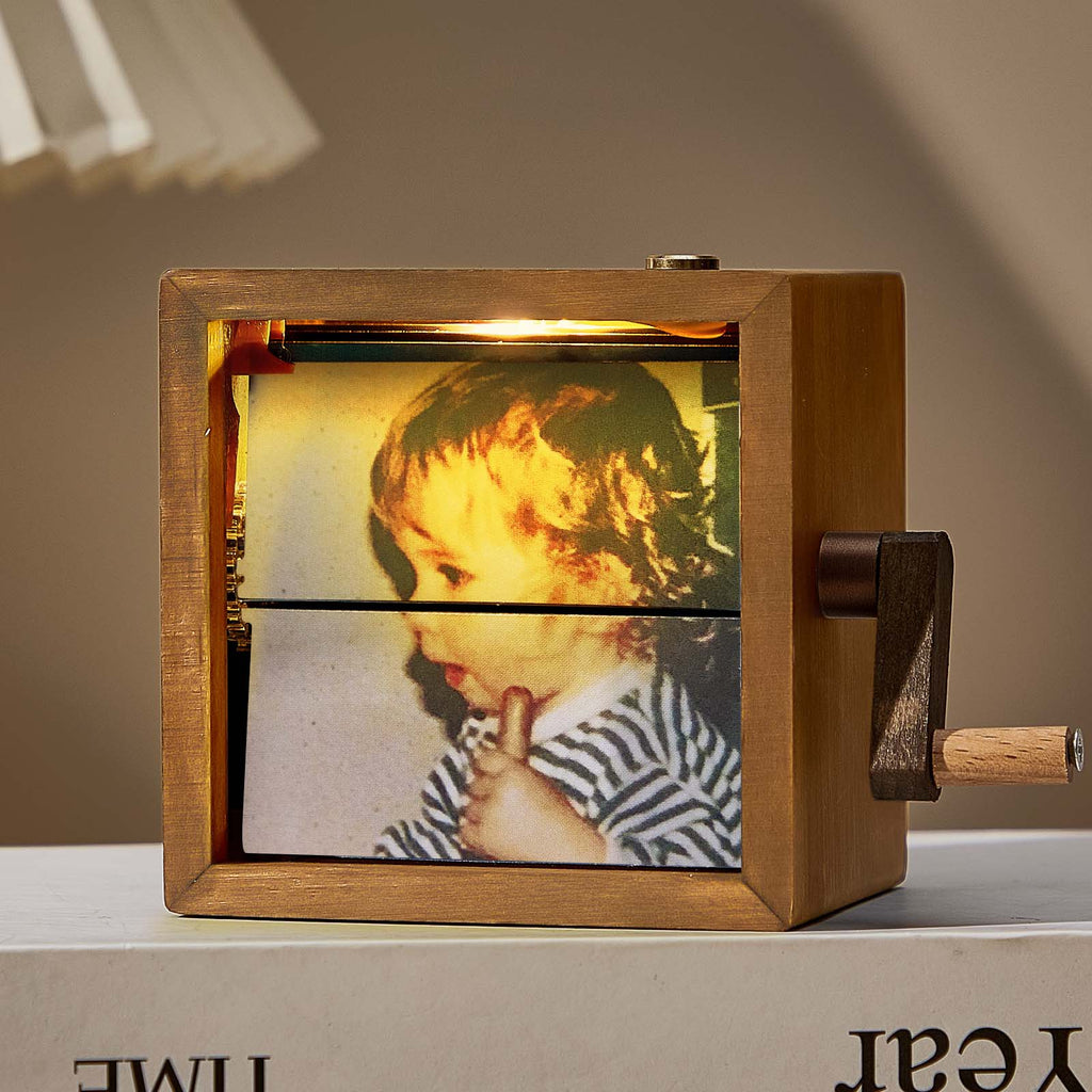 Custom Calendar Photo Flipbook Frame Animation Machine Mechanical Hand-cranked Flipbook Box Photo Album Mother's Day Gifts