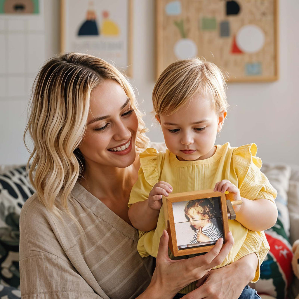 Custom Calendar Photo Flipbook Frame Animation Machine Mechanical Hand-cranked Flipbook Box Photo Album Mother's Day Gifts
