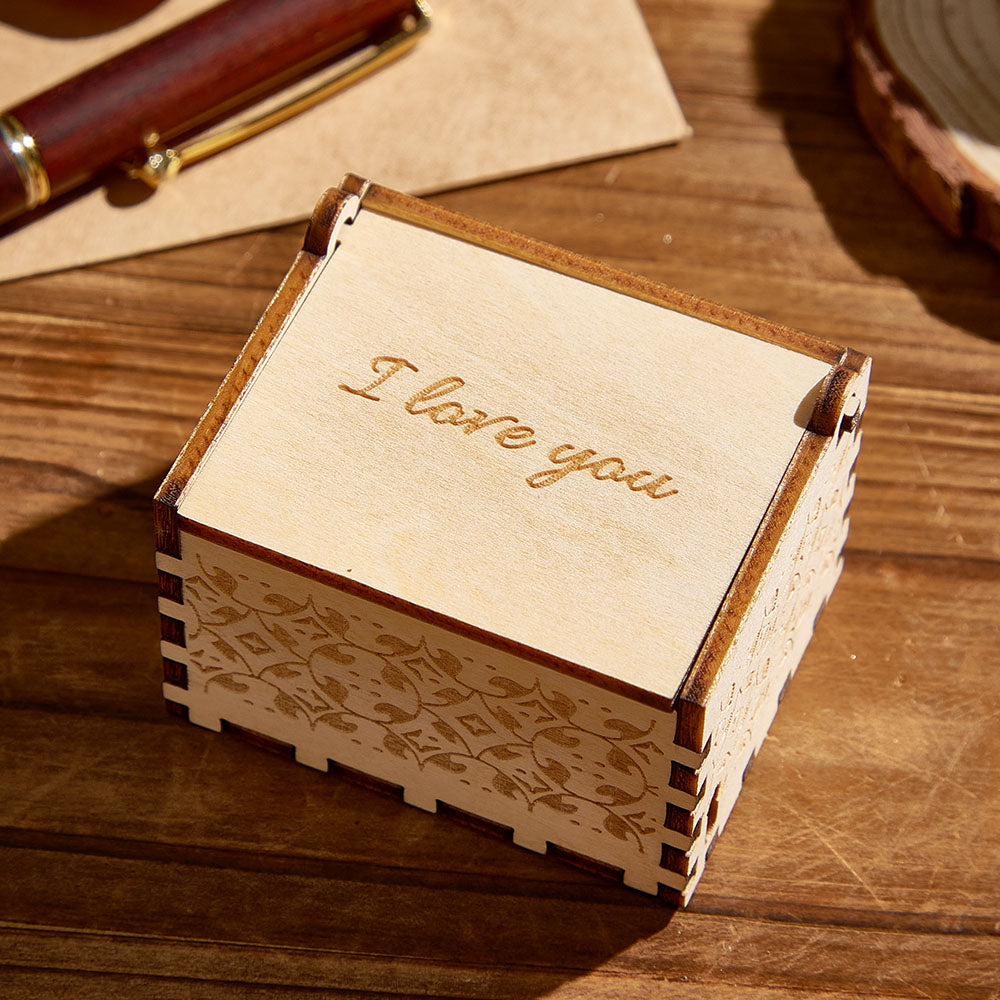 Custom Digital Music Box Any song Tune or Voice Personalized  Wooden Photo Music Box with Text Father's Day Gift